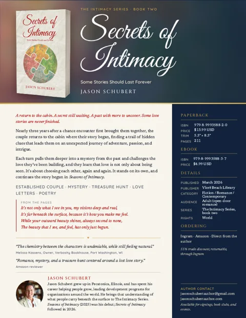 Sell sheet for Secrets of Intimacy
